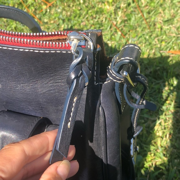 Dooney & Bourke Navy Blue handbag with D&B detachable crossbody strap & dust bag - Picture 15 of 16